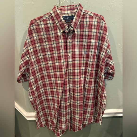 Ralph Lauren XXL Plaid casual short sleeved button down - Picture 1 of 2